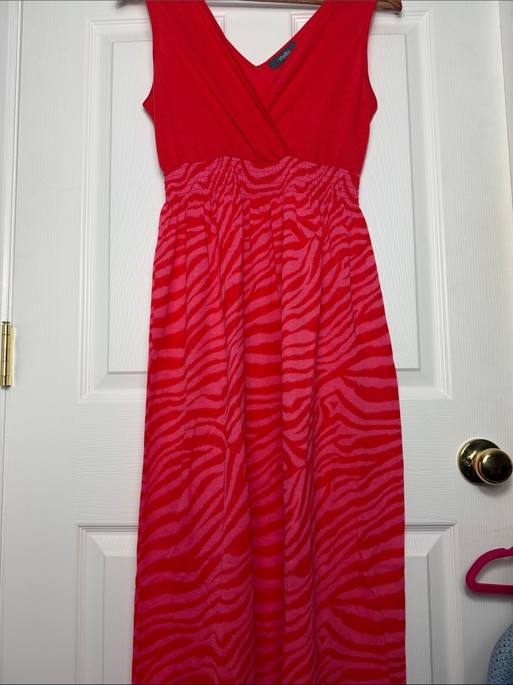 Studio Bright Red Scoop Neck Top